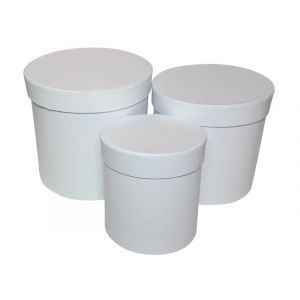 Cutii cilindru color pentru aranjamente florale set 3 buc