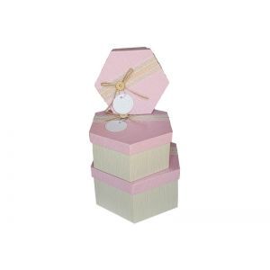 Cutii hexagon color pentru atanjamente florale set 3 buc