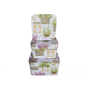 Cutii patrate pentru flori set 3 buc