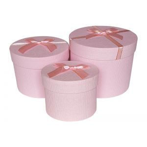 Cutii rotunde pentru flori set 3 buc