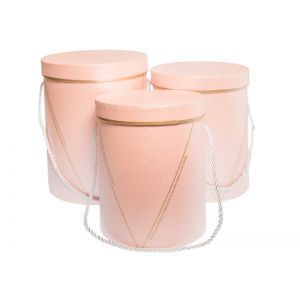 Cutii tip cilindru pentru flori set 3 buc