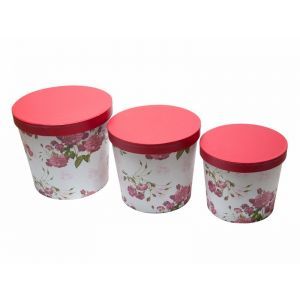 Cutii tip cilindru pentru aranjamente florale set 3 buc