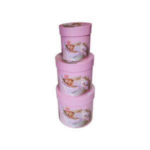 Cutii cilindru pentru flori set 3 buc