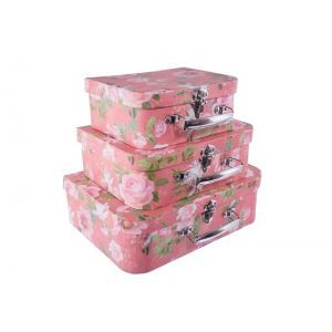 Cutii tip geamantan pentru flori set 3 buc