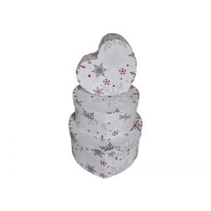 Cutii tip inima pentru flori set 3 buc