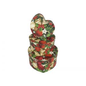 Cutii tip inima pentru flori set 3 buc