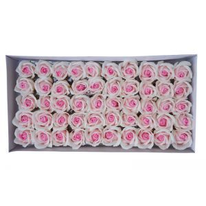 Set 50 trandafiri sapun bicolor