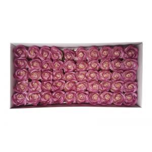 Trandafiri de sapun degrade pentru aranjamente florale set 50 buc