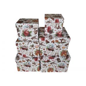 Cutii patrate pentru flori set 6 buc