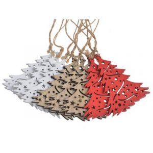 Braduti lemn color+agatatoare pentru decoratiuni florale set 8 buc