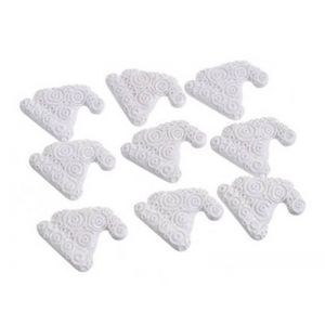 Caciulite albe pentru decoratiuni florale set 9 buc