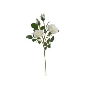 Trandafir artificial 2 flori+2 boboci pentru aranjamente florale