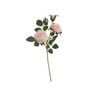 Trandafir artificial 2 flori+2 boboci pentru aranjamente florale