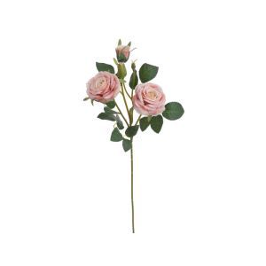 Trandafir artificial 2 flori+2 boboci pentru aranjamente florale