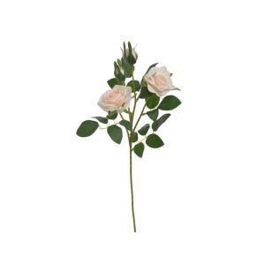 Trandafir artificial 2 flori+2 boboci pentru aranjamente florale