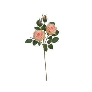 Trandafir artificial 2 flori+2 boboci pentru aranjamente florale