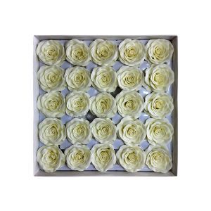 Trandafiri sapun 6 cm pentru aranjamente florale set 25 buc