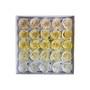 Trandafiri sapun 6 cm pentru aranjamente florale set 25 buc
