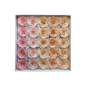 Trandafiri sapun 6 cm pentru aranjamente florale set 25 buc