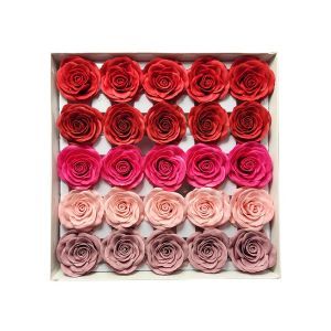 Trandafiri sapun 6 cm pentru aranjamente florale set 25 buc