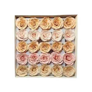 Trandafiri sapun 6 cm pentru aranjamente florale set 25 buc