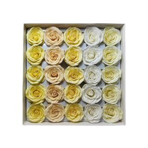 Trandafiri sapun 6 cm pentru aranjamente florale set 25 buc