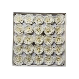 Trandafiri sapun 6 cm pentru aranjamente florale set 25 buc