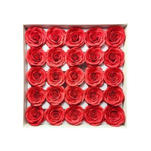 Trandafiri sapun 6 cm pentru aranjamente florale set 25 buc