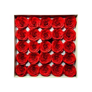 Trandafiri sapun 6 cm pentru aranjamente florale set 25 buc
