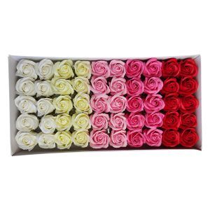 Trandafiri sapun mix color pentru aranjamente florale set 50 buc