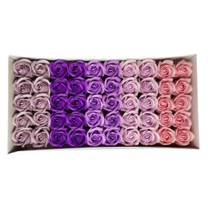 Trandafiri sapun mix color pentru aranjamente florale set 50 buc