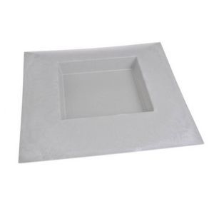 Vas plastic patrat color pentru decoratiuni florale