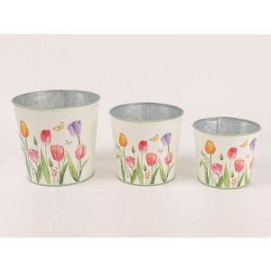 Vas tabla rotun+model pentru aranjamente florale set 3 buc