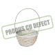Cos rotund rattan alb pentru flori PRODUS CU DEFECT model 1