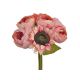 Buchet 5 bujori+floarea soarelui artificiala pentru aranjamente florale model 3