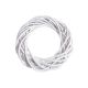 Coronita rattan 40 cm pentru aranjamente florale alb