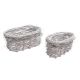 Cos nuiele+crengi pentru aranjamente florale set 2 buc oval