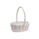 Cos oval rattan color+toarta pentru aranjamente florale model 2