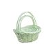 Cos oval rattan color+toarta pentru aranjamente florale set 2 buc vernil