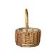 Cos oval rattan+toarta pentru aranjamente florale maro