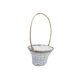 Cos rotund rattan+toarta pentru aranjamente florale gri