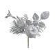 Crenguta brad artificial+mere+bobite pentru aranjamente florale vernil