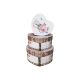 Cutii tip inima pentru flori set 3 buc model 9