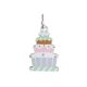 Figurina lemn color tip tort pentru decoratiuni Craciun gri