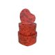 Cutii tip inima pentru flori set 3 buc model 8