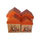 Cutii tip casuta mode craciun pentru aranjamente florale set 4 buc model 3