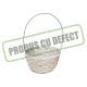 PRODUS CU DEFECT model 1 - Cos rotund rattan alb pentru flori