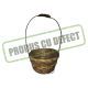 PRODUS CU DEFECT maro - Cos rotund rattan pentru flori