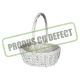 PRODUS CU DEFECT model 1 - Cos oval rattan alb pentru aranjamente florale