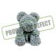 PRODUS CU DEFECT model 9 - Figurina ursulet din trandafiri artificiali
